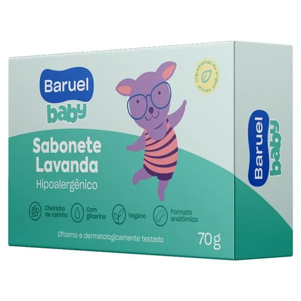 Sabonete Infantil Baruel Lavanda 70g SAB INF BARUEL 70G LAVANDA