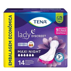 Absorvente para Incontinência Urinária Tena Lady Discreet Maxi Night 14 Unidades