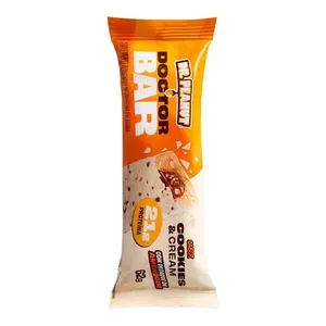 Barra de Proteína Dr. Peanut Doctor Bar Cookies & Cream com Pedaços de Amendoim 62g
