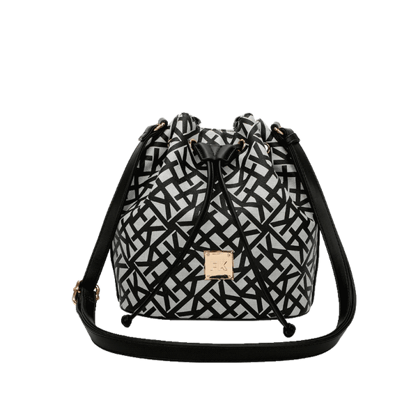 Bolsa Bucket Média Ss23 Monograma Tramado Cfk103 - Preto
