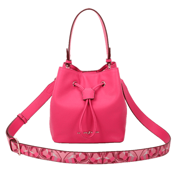Bolsa Bucket Média Fellipe Krein Ss23 Butterfly Fk613 Liso - Rosa