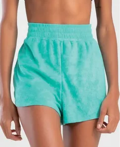 SHORT PRAIA ATOALHADO AZUL PISCINA P