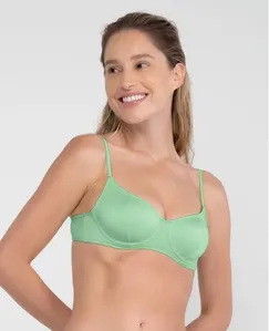 BIQUÍNI TOP MEIA TAÇA LISO VERDE CÍTRICO G
