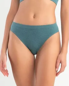 CALCINHA BIQUÍNI MICROFIBRA SEM COSTURA COLORS MESCLA VERDE LIMAO GG