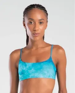 BIQUÍNI TOP FAIXA ESTAMPADO OCEANO AZUL MARINHO GG