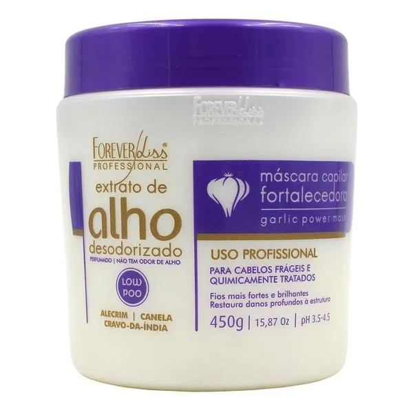 Máscara Fortalecedora Forever Liss Alho Desodorizado 450g