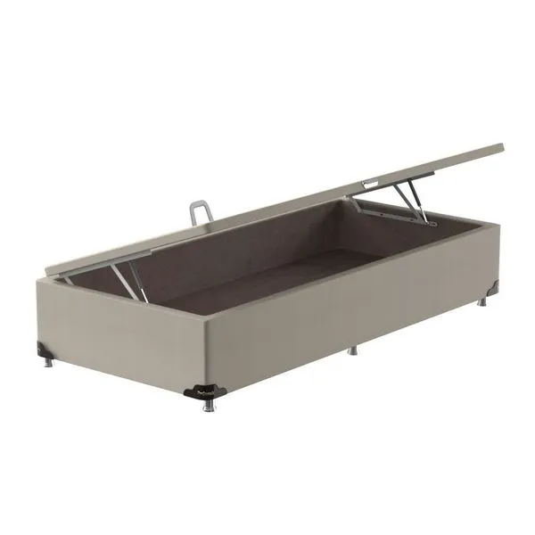 Box Baú Solteiro ProDormir Standard Suede Specially Marfim