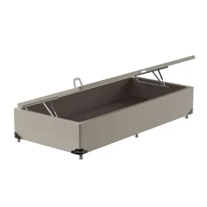 Box Baú Solteiro ProDormir Standard Suede Specially Marfim