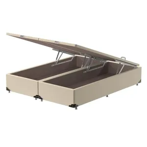 Box Baú Queen Bipartido Prodormir Standard Suede Bege