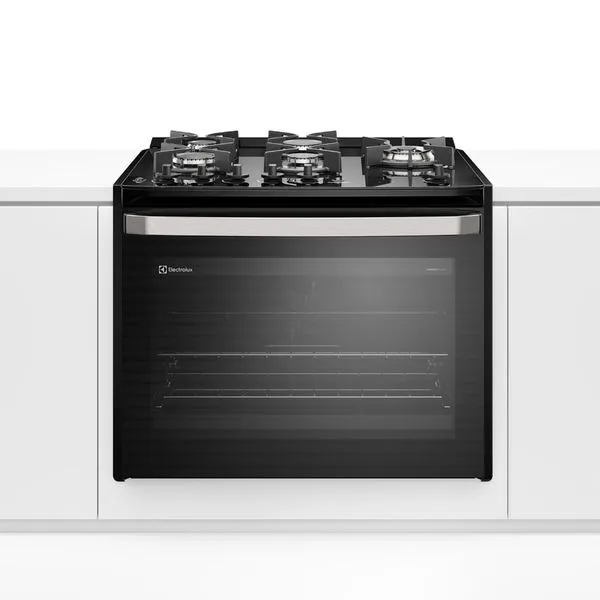 Fogão de Embutir 5 bocas Electrolux Preto Experience com Mesa de Vidro, Grill e PerfectCook360 (FE5EB) 127V