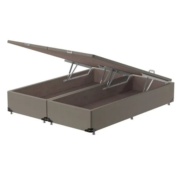 Box Baú Queen Bipartido Prodormir Standard Suede Specially Camurça