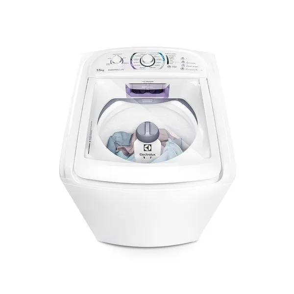 Máquina de Lavar Electrolux 15kg Branca Essential Care com Filtro Fiapos e Tecla Economia (LES15) 220V