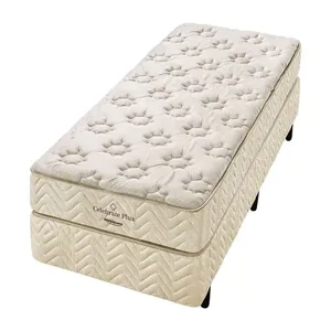 Conjunto Box Solteiro Espuma D33 Minaspuma Celebrate Plus One Face 88x188x65cm