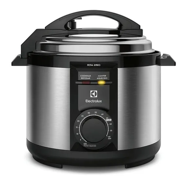 Panela de Pressão Elétrica Electrolux por Rita Lobo 5L Preta Efficient c/ Timer (PCE20) 220V