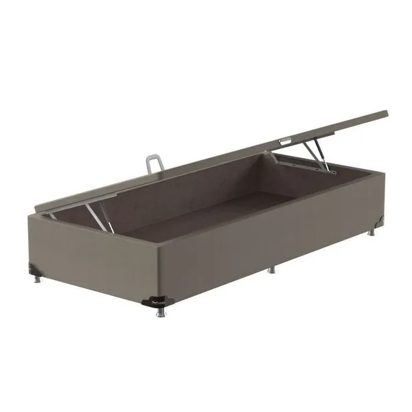 Box Baú Solteiro ProDormir Standard Suede Specially Chumbo