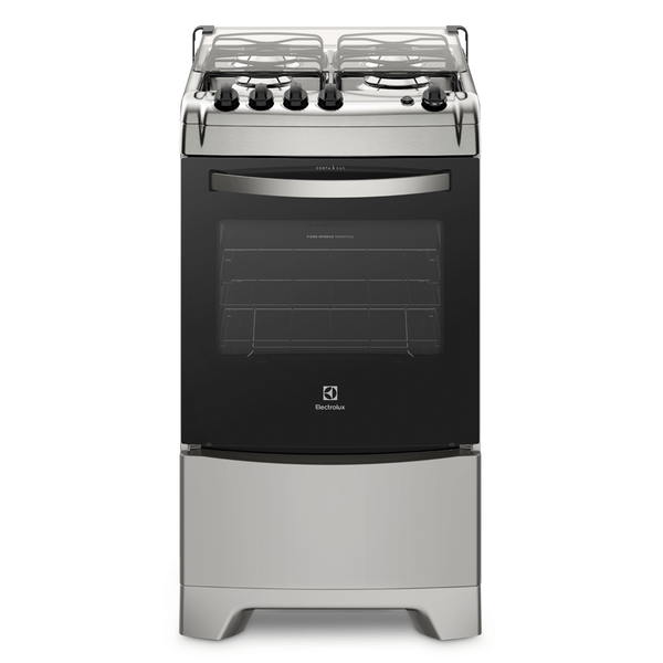 Fogão 4 Bocas de Piso Electrolux, Forno 70L, Acendimento Automático, Silver - 52LXS Bivolt