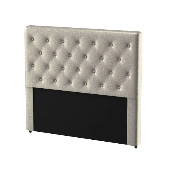 Cabeceira Casal Estofada Hampton Probel Corino Bege