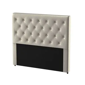 Cabeceira Casal Estofada Hampton Probel Corino Bege