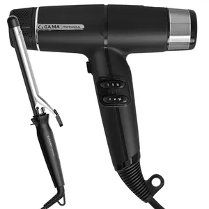 Kit Secador iQ Lite Black e Modelador Salon Curl 25mm 220V