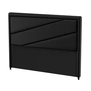 Cabeceira Queen Estofada Oxford Probel Corino Preto