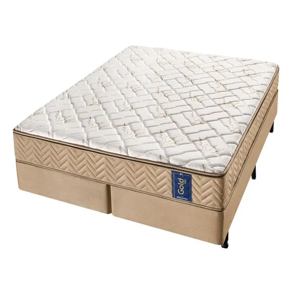 Conjunto Box Super King Molas Ensacadas Americanflex Gold Gel 193x203x65cm