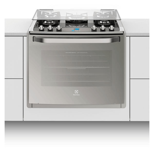 Fogão de Embutir Electrolux, 5 Bocas, Grill Elétrico, Mesa de Vidro Temperado, Prata - 76EXV 110V