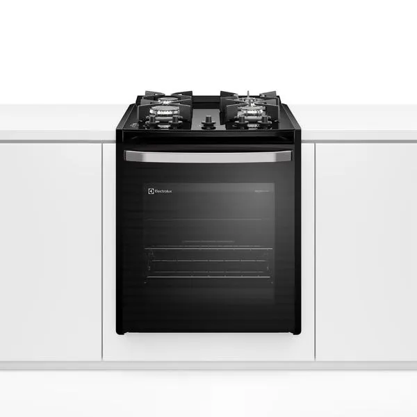Fogão de Embutir 4 bocas Electrolux Preto Experience Mesa Vidro e VaporBake (FE4BB) Bivolt