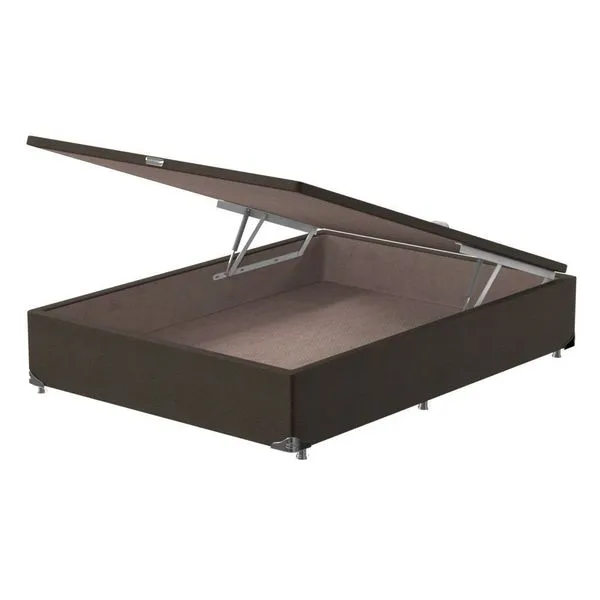 Box Baú Casal Pelmex Specially Suede Marrom