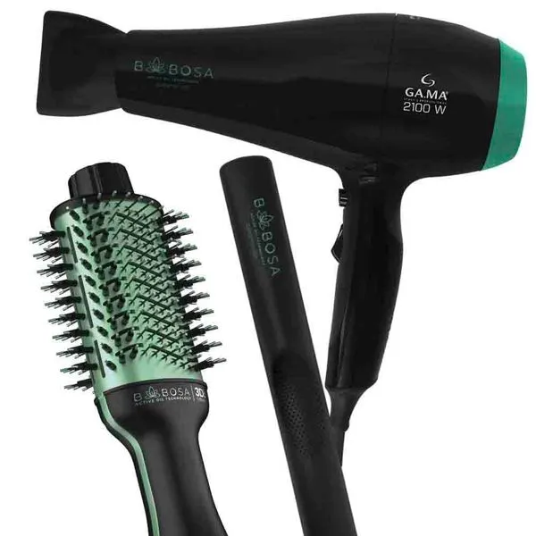 Kit Prancha Secador E Escova De Cabelo Babosa 127V