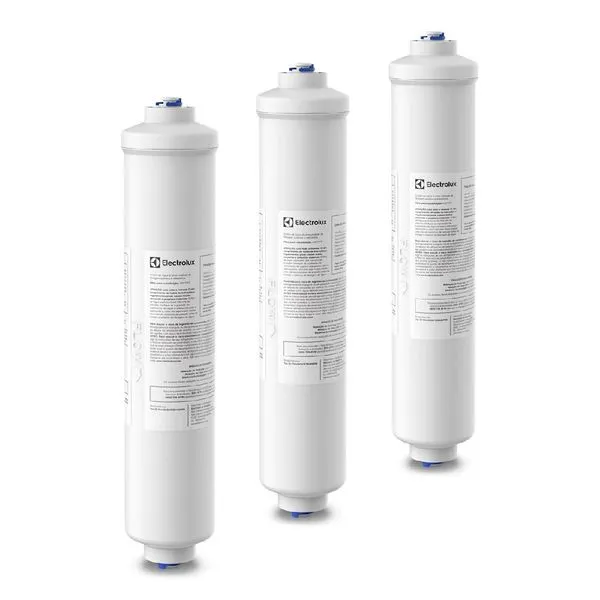 Kit Filtro de Água Externo para Refrigerador Side By Side Electrolux (3 unidades) Não se aplica