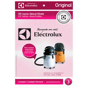 Kit Electrolux com 3 Sacos Descartáveis para Aspirador de Pó, Biodegradáveis - CSE19