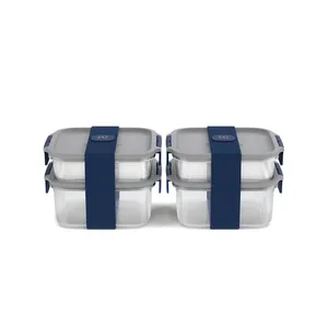 Kit Marmiteira Lunch Box Electrolux Plástico Azul Resistente a Temperatura 2 Unidades