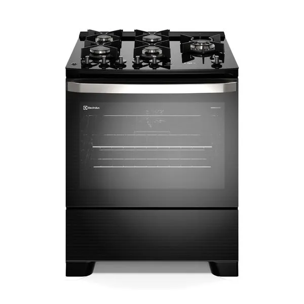 Fogão 5 bocas Electrolux Preto Experience Mesa de Vidro, Grill e PerfectCook360 (FE5CB) 127V