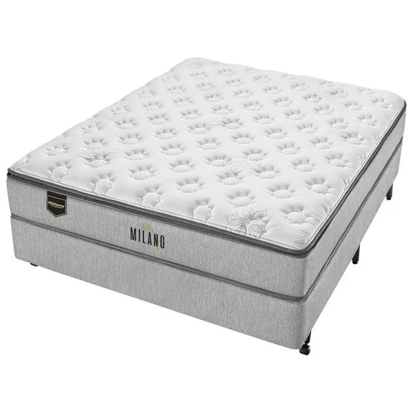 Conjunto Box Casal Molas Minaspuma Milano Gel 138x188x70cm