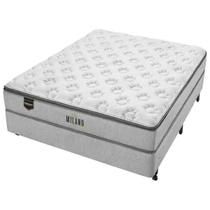 Conjunto Box Casal Molas Minaspuma Milano Gel 138x188x70cm