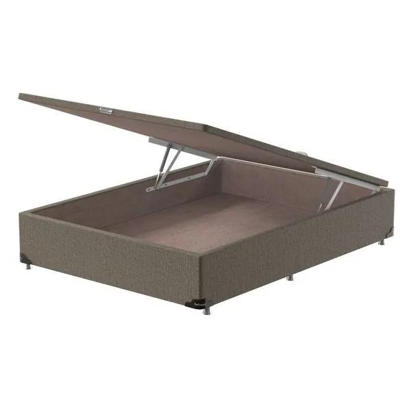 Box Baú Casal ProDormir Standard Suede Liso Bege