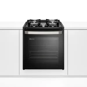 Fogão de Embutir 4 bocas Electrolux Preto Experience Mesa Vidro, Grill e VaporBake (FE4EP) 220V