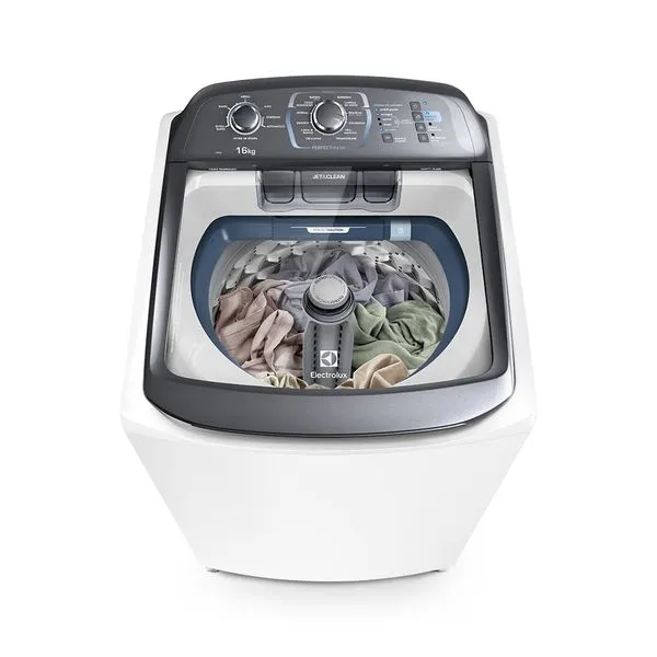Máquina de Lavar Electrolux 16kg Branca Perfect Wash com Cesto Inox e Jet&Clean (LPE16) 220V