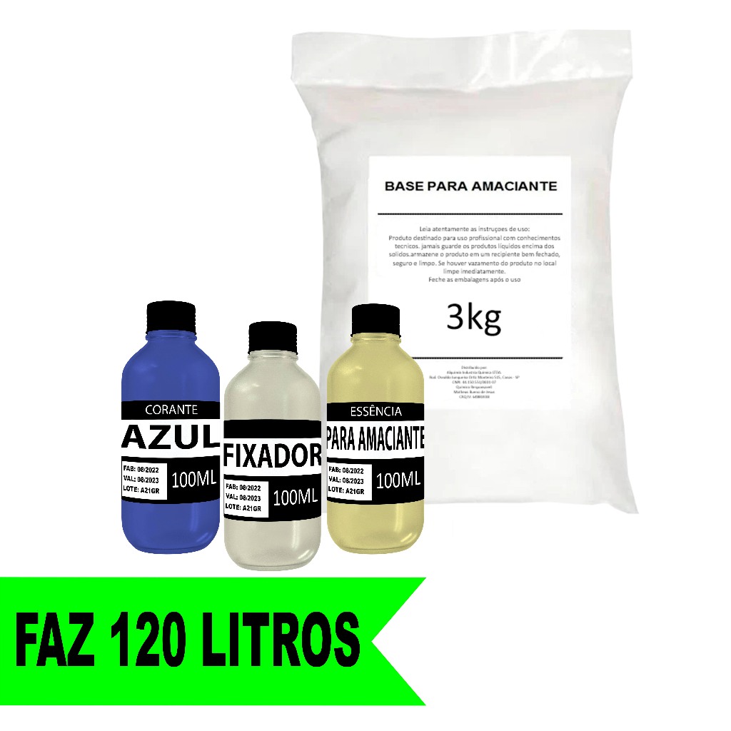 Kit base para fabricação de Amaciante 1/120