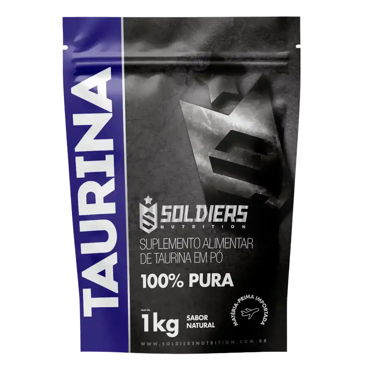 Taurina 1Kg - 100% Pura Importada - Soldiers Nutrition