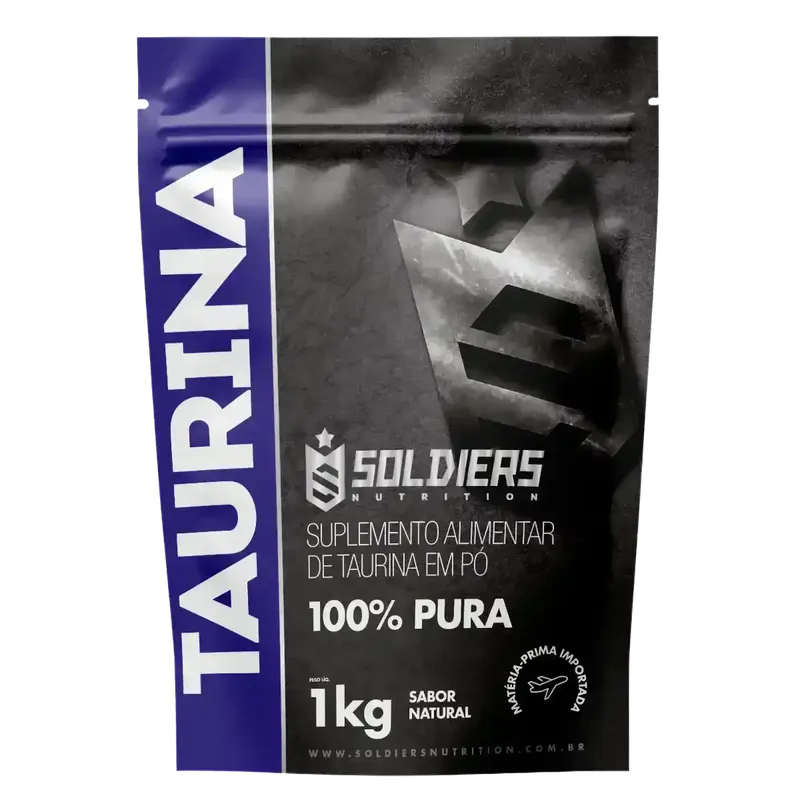 Taurina 1Kg - 100% Pura Importada - Soldiers Nutrition