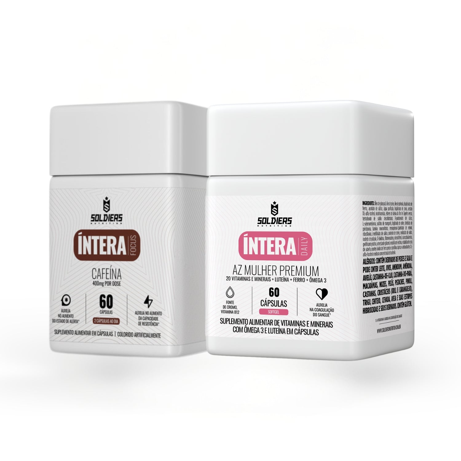 Kit: Termogênico Cafeína + Multivitamínico Az Mulher Íntera Daily - Soldiers Nutrition