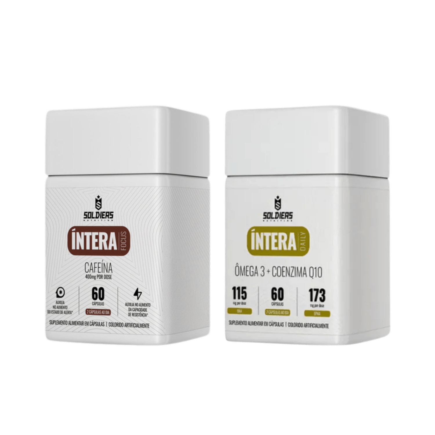 Kit: Cafeína Intera + Ômega 3 com Coenzima Q10 - Soldiers Nutrition