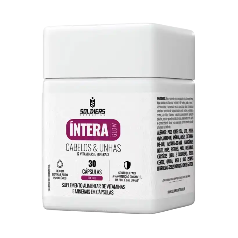 Suplemento Vitamina Cabelos & Unhas Íntera Glow para Força e Crescimento - Soldiers Nutrition