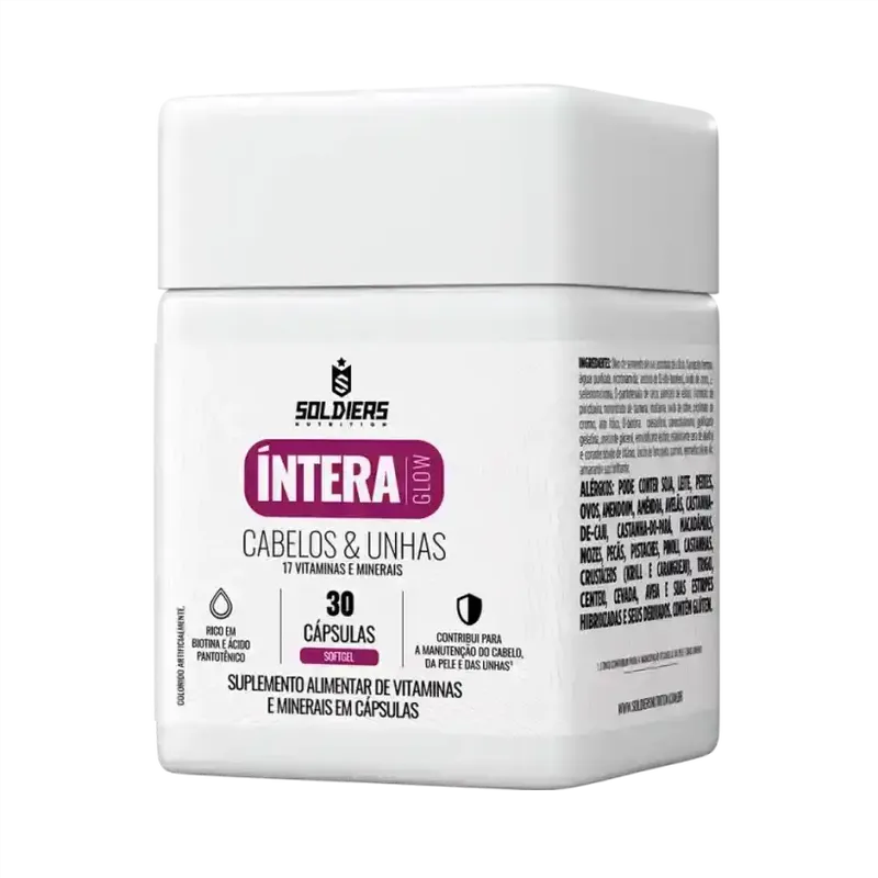 Suplemento Vitamina Cabelos & Unhas Íntera Glow para Força e Crescimento - Soldiers Nutrition