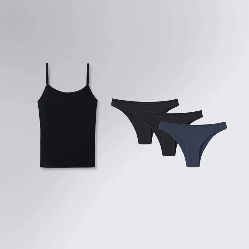 Kit Presente Básico Feminino | Top Fitness e Calcinha Biquíni