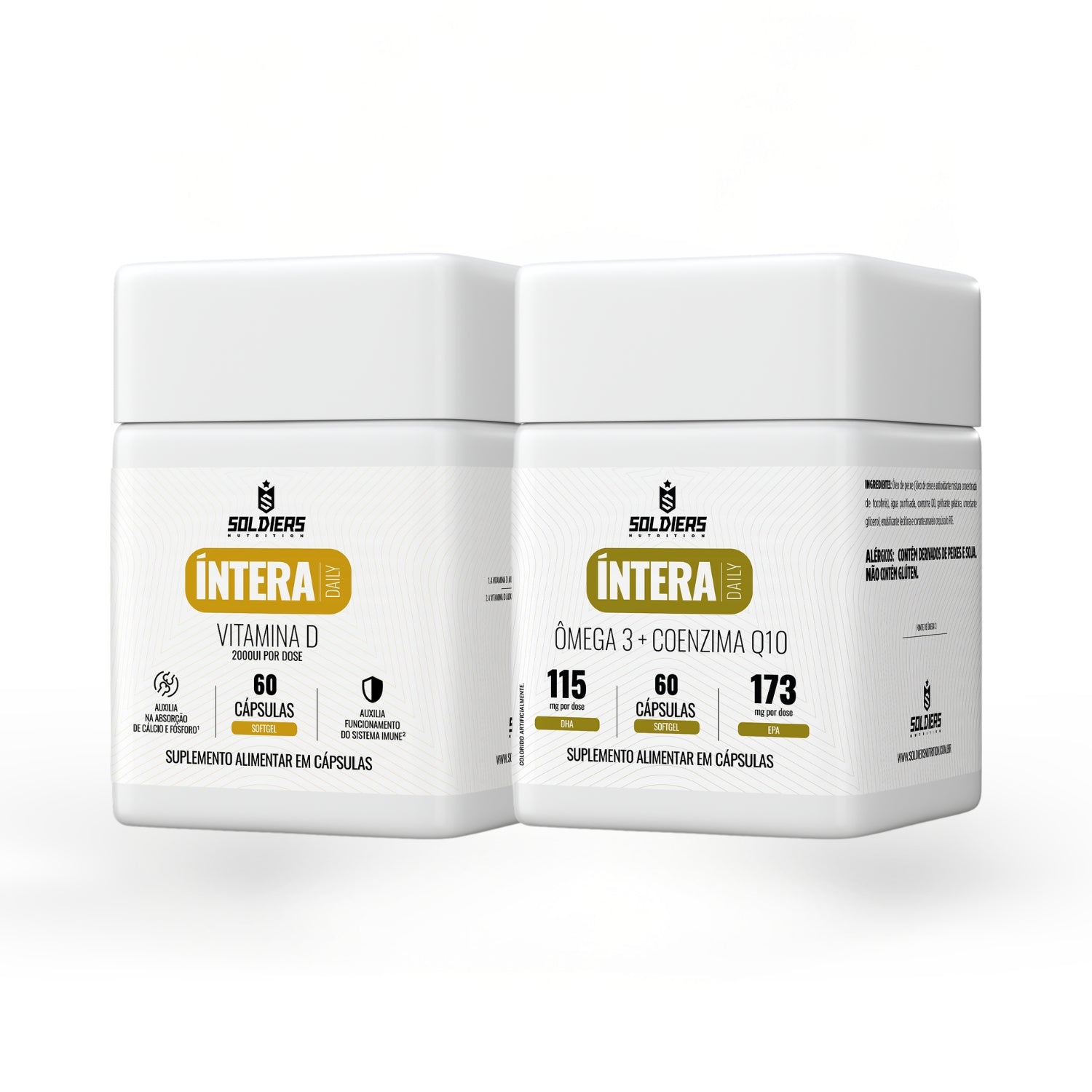 Kit: Vitamina D + Ômega 3 E Coenzima Q10 Intera Daily - Soldiers Nutrition