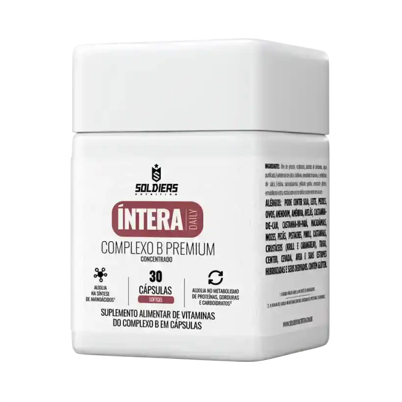 Vitámina Complexo B Premium Íntera Daily Energia e Metabolismo - Soldiers Nutrition