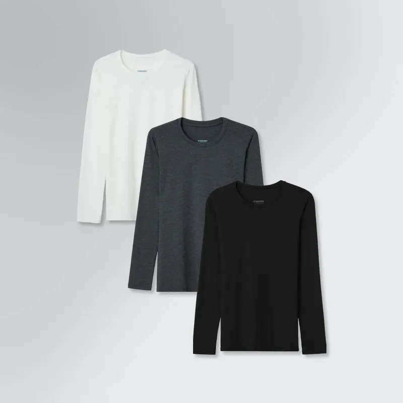 Kit 3 Tech T-Shirt® Manga Longa Feminina - Cores Selecionadas