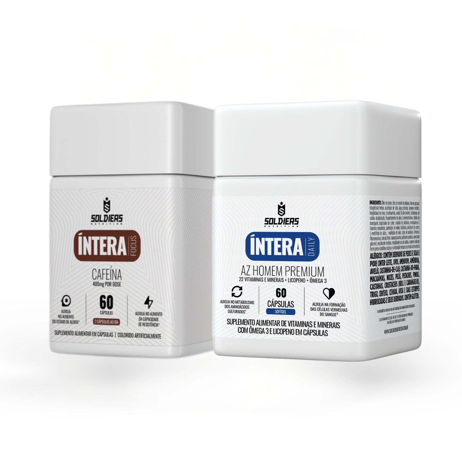 Kit: Termogênico Cafeína + Multivitamínico Az Homem Premium Intera - Soldiers Nutrition